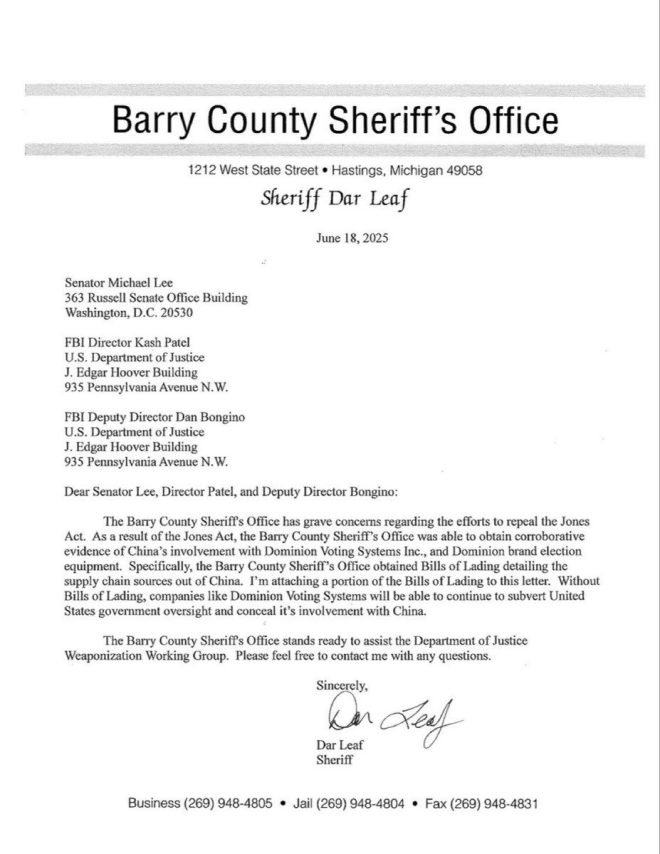 BREAKING: Sheriff Claims Chinese Ties to Election Equipment! — Michigan Election Integrity Concerns, Chinese Influence on U.S. Elections, Barry County Sheriff Investigation