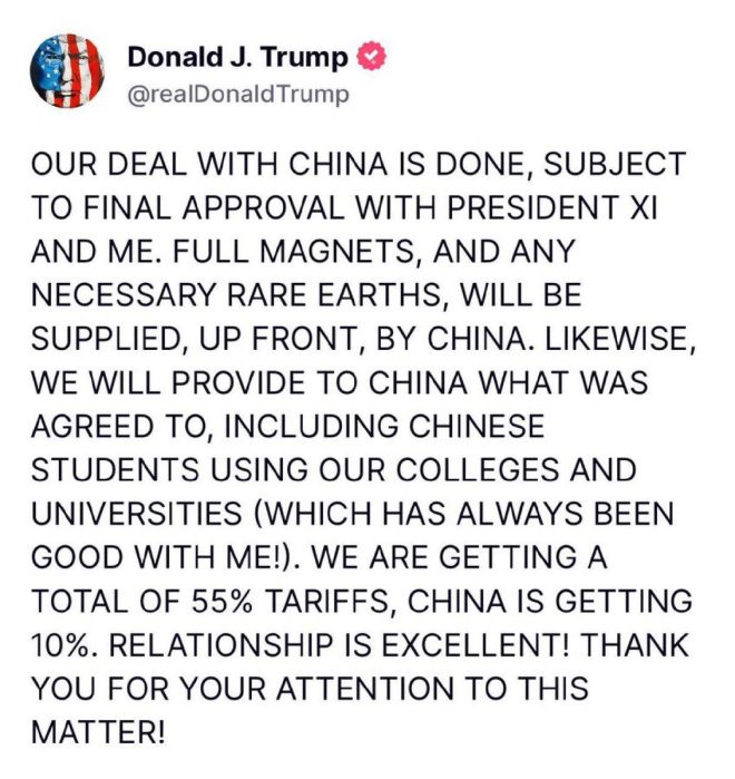 BREAKING: Trump Announces Trade Deal with China - Market Surge Expected π. β Trade agreement finalized, Market surge anticipated.