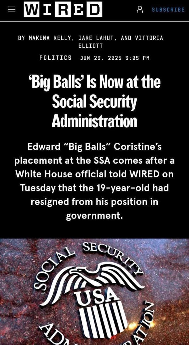 “Big Balls” Shocks Again: Now Cleaning Up Social Security! — Government reform, Federal agency oversight, Youth leadership in politics