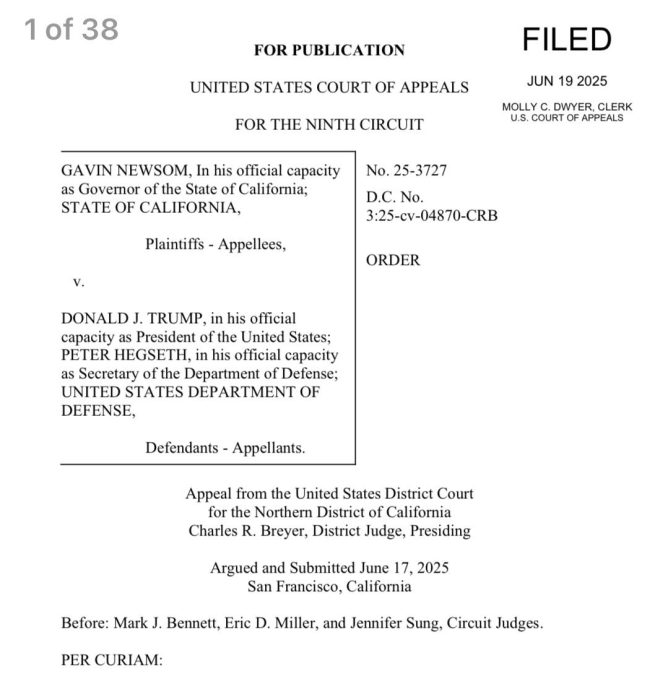 Breaking: Court Strips Newsom's Power Over National Guard! — Federal appeals court decision, National Guard control ruling, Gavin Newsom legal setback