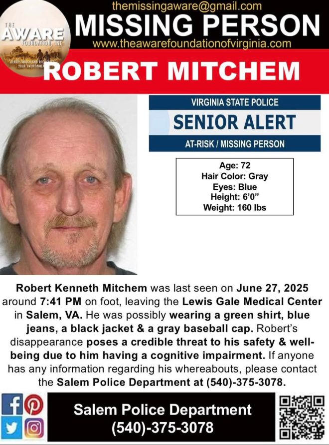 Breaking: Missing 72-Year-Old Sparks Outrage in Salem! — Missing Senior Alert Salem, Virginia, Senior Citizen Safety Salem VA, Elderly Person Search Salem Virginia