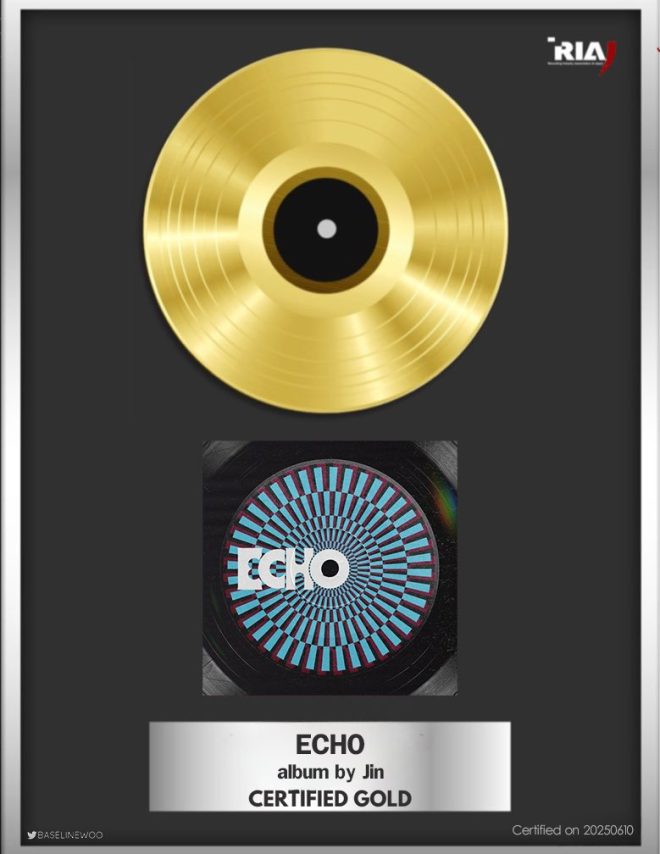 CONGRATULATIONS JIN!!!!!!!!!!!!!!!!!!!
BTS's Jin Sparks Debate with Gold Certification for 'Echo' — Congratulations Jin news, BTS Jin Echo achievement, RIAJ Gold certification 2025