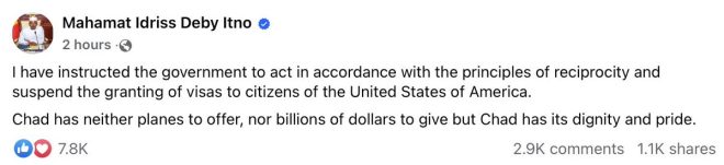 Chad Strikes Back: U.S. Citizens' Visas Suspended! — travel ban retaliation, Chad visa suspension, Trump travel policy 2025