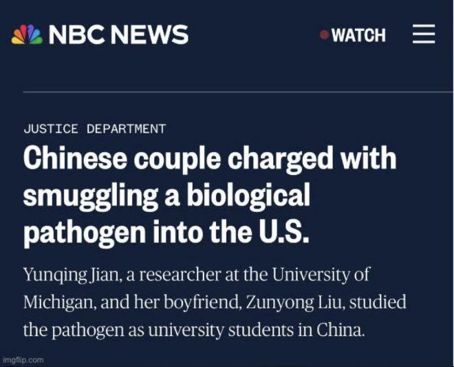 Chinese Nationals Arrested: Fungus Smuggling for 'Research'? — Chinese espionage in academia, biological research smuggling arrests 2025, CCP student visa infiltration