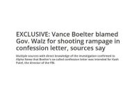 Confession Bombshell: Shooter Blames Governor Walz! —  "Political violence Minnesota," "Gun control legislation 2025," "Governor Tim Walz controversy"