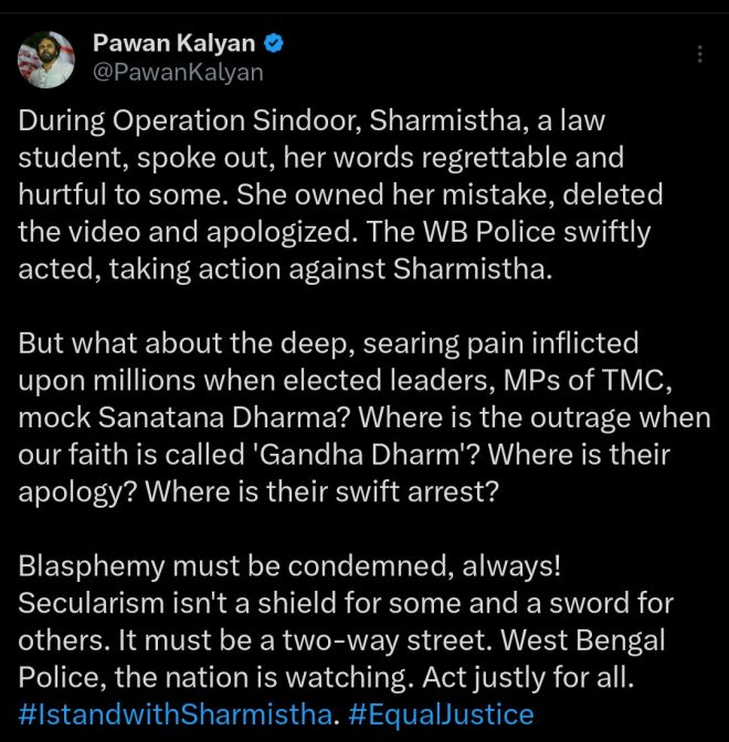 "🚨 Controversial Twist: Andhra Pradesh Deputy CM Pawan Kalyan Backs Sharmishtha Panoli - Shocking Alliance Unveiled!" — Andhra Pradesh politics, Celebrity endorsement, Sharmishtha Panoli support