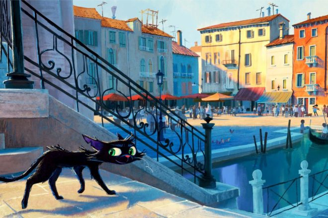 "Controversial new PIXAR film 'GATTO' sparks debate with its portrayal of superstition and discrimination in Venice - Summer 2027 release!" — PIXAR film, Enrico Casarosa, Venice black cat, animated movie, hand-painted animation, GATTO film, Luca director, musical cat, superstitions, Summer release, Venice setting, unique animation style