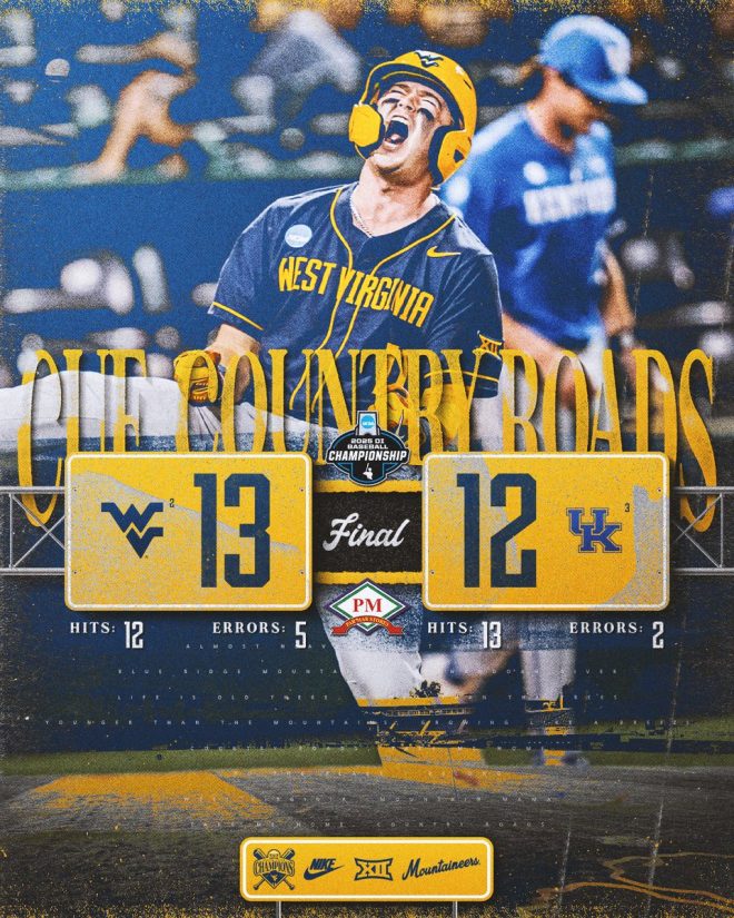 Country Roads Lead the Mountaineers to Clemson Championship! — Clemson Regional Championship 2025, West Virginia Mountaineers Celebration, Country Roads Anthem 2025