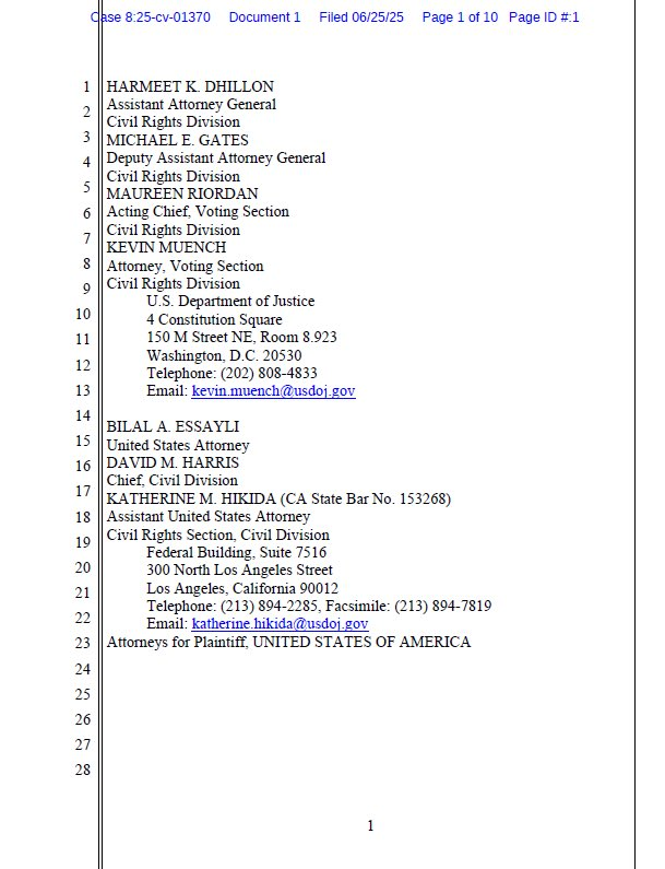 DOJ Sues Orange County: Shocking Election Law Violations! — Election integrity lawsuit, DOJ Orange County case, Help America Vote Act violations