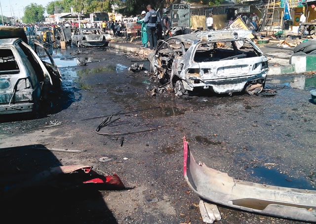 "Deadly Bomb Blast in Borno State Leaves Four Dead and 10 Injured - Who's Behind the Attack?" — Borno State tragedy, Terror attack in Maiduguri village