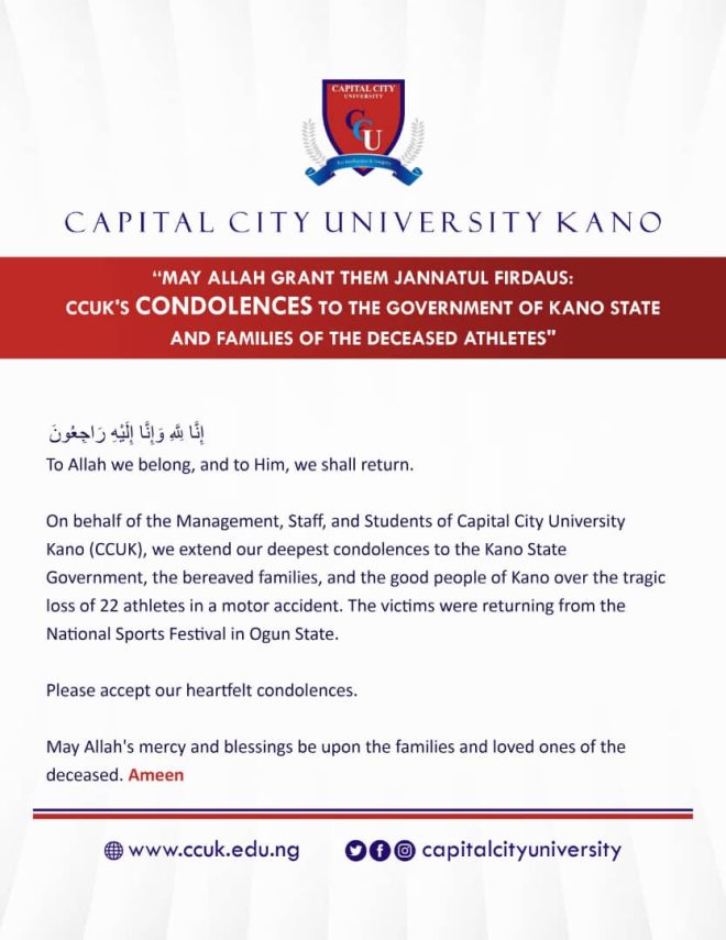 Death of 22 Athletes in Tragic Motor Accident in Kano