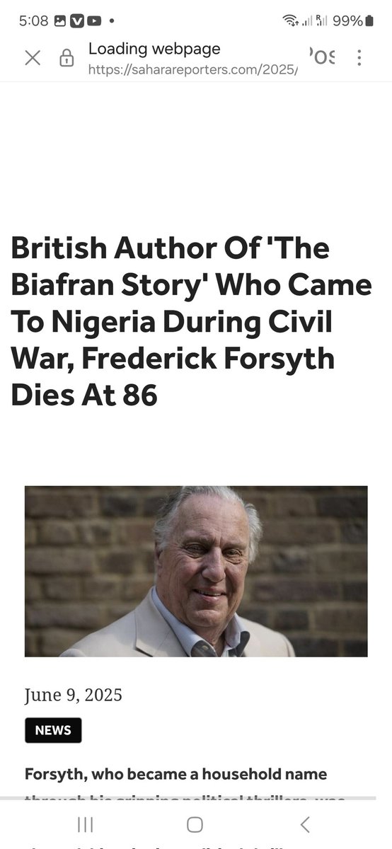 Death of British Author Frederick Forsyth at Age 86