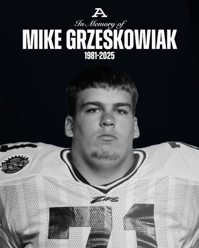 Death of Former UA Football Star Mike Grzeskowiak Mourned