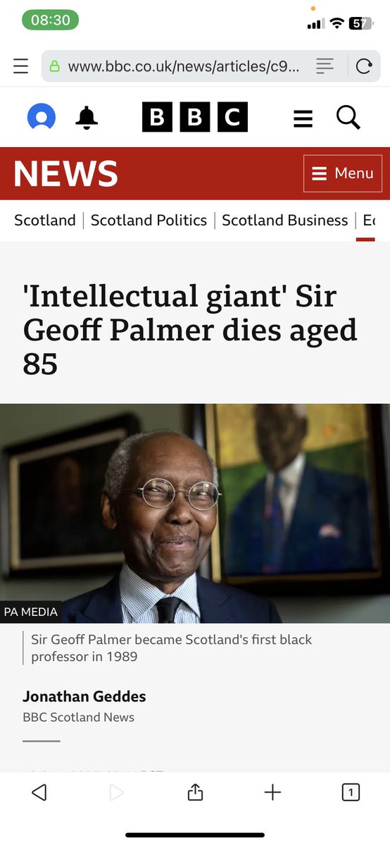 Death of Prof Sir Geoff Palmer: A Mentor and Friend Lost