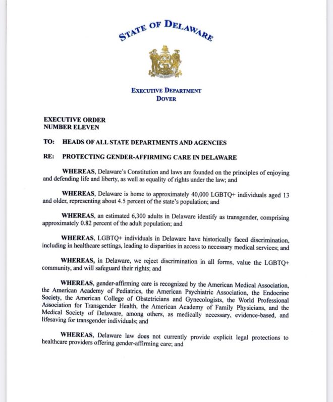 Delaware's Shocking Move: Kids' Care Sparks Outrage! — gender identity legislation, youth healthcare rights, Delaware executive orders