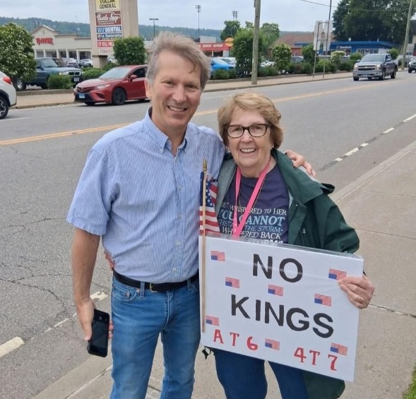 Democrat Mayoral Hopeful Sparks Outrage with Controversial Photo — Torrington CT mayoral candidate, Stephen Ivain Democrat campaign, No Kings protest Torrington