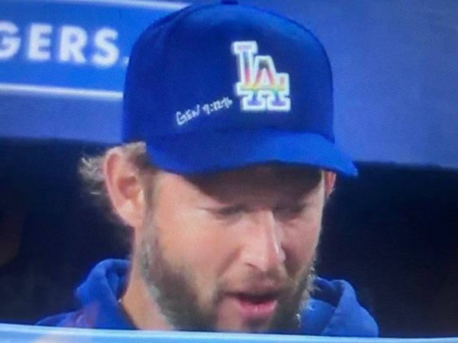 Dodgers Star Kershaw Sparks Outrage with Bible Verse Hat! —  Clayton Kershaw faith statement, Dodgers pride hat controversy, biblical references in sports