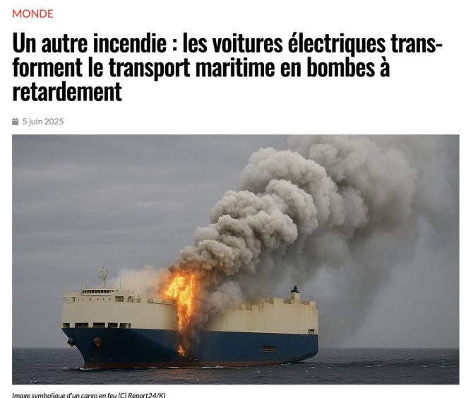 Electric Vehicle Ship Inferno: Is This the New Norm? — navire en feu Pacifique, incendie véhicules électriques 2025, évacuation équipage maritime