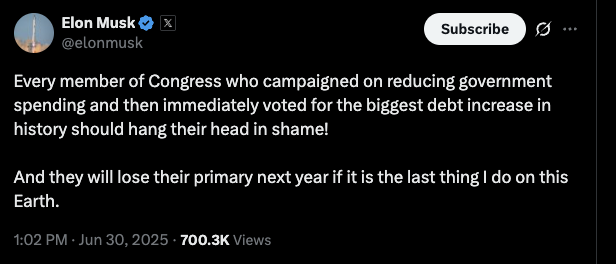 Elon Musk Threatens Political Revenge Over Spending Bill — Elon Musk political influence, 2025 election funding, spending bill backlash