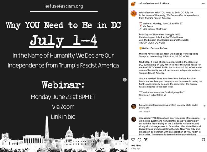 Explosive Siege on D.C.: Refuse Fascism's Bold July 4 Plan! — Fascism Protest Washington D.C., July 4th Rally 2025, Anti-Fascism March Logan Square