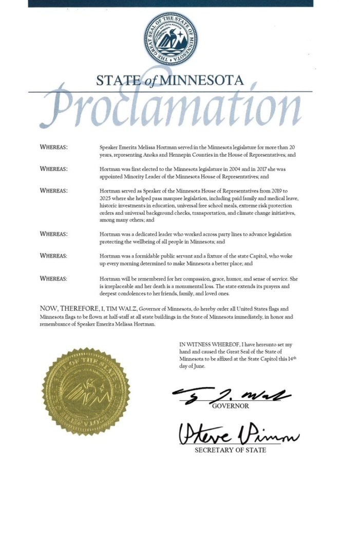 Flags at Half-Staff: A Controversial Tribute to Hortman — Minnesota flag half staff tribute, Melissa Hortman remembrance ceremony, honoring Minnesota leaders 2025