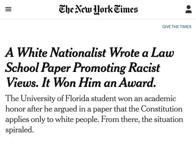 Florida Law Student Claims Constitution Only for Whites! — law student controversy, white nationalism in academia, constitutional law debates 2025