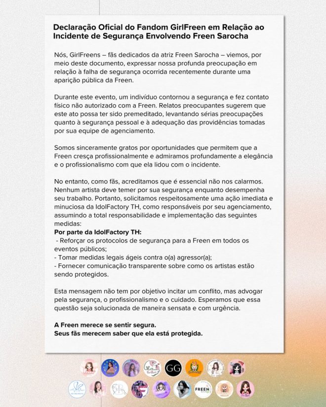 Freen Sarocha's Safety at Risk: Fans Demand Immediate Action! — Freen Sarocha security incident, GirlFreen fandom statement, protect Freen 2025