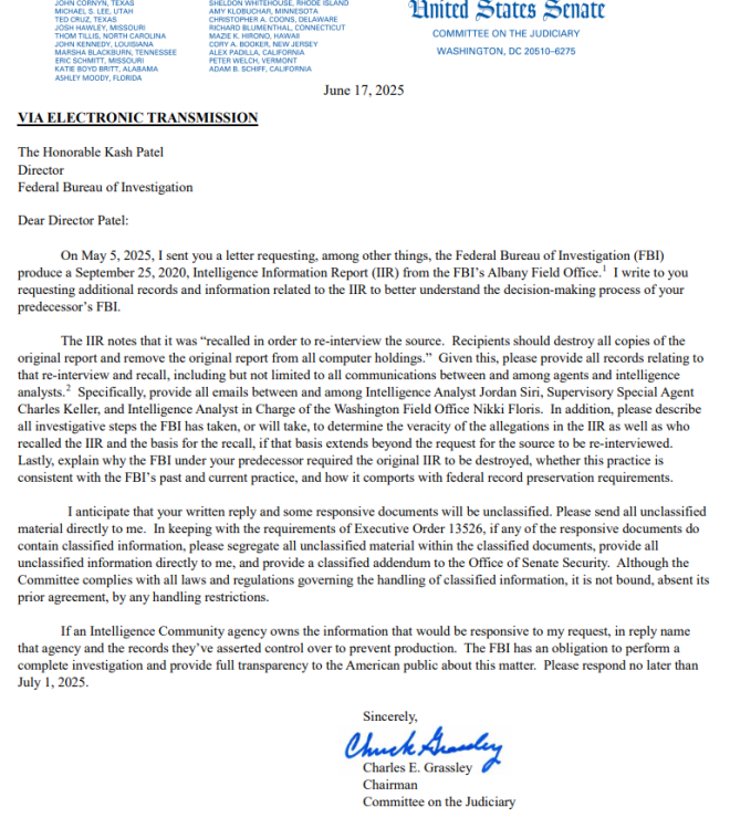 Grassley Demands FBI Docs on China's 2020 Election Scheme! — China election interference, fake ballots investigation, CCP voter fraud allegations