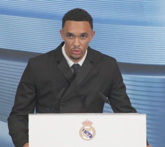 "Hala Madrid! Trent Alexander-Arnold makes shocking move to Real Madrid, sparking speculation and excitement in the football world. ¡Vamos!" — Trent Alexander-Arnold transfer news, Real Madrid latest, La Liga rumors
Queridos aficionados del fútbol, hoy estamos emocionados de compartir la noticia de Trent Alexander-Arnold uniéndose al Real Madrid. Su talento y habilidades seguramente fortalecerán nuestro equipo. ¡Hala Madrid!