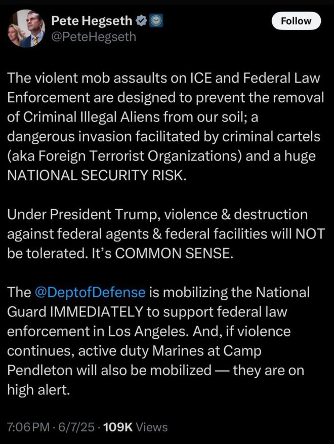 Hegseth's Shocking Move: Marines to Patrol California Streets? — Pete Hegseth California controversy, Active-duty military deployments 2025, Authoritarianism in America