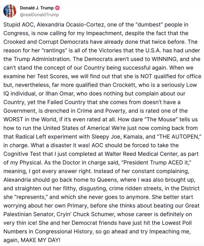 Holy Smokes! Trump’s Shocking Post Silences AOC & Allies! — Trump Truth Social post, AOC political career end, Ilhan Omar controversy 2025