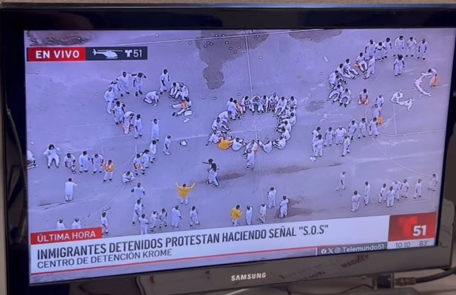 Immigrants at Krome Send SOS: A Cry for Help from Above! — Krome Detention Center protests, immigrant rights activism Florida, conditions in immigration detention centers 2025