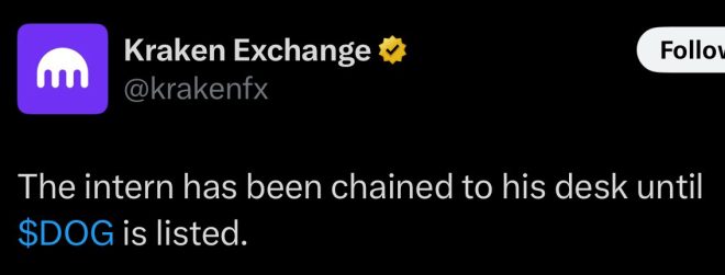 Intern Chained to Desk Over $DOG Listing? Shocking News! — Kraken cryptocurrency news, Dogecoin listing updates, crypto exchange announcements