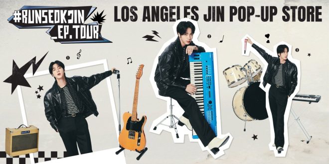 Jin's LA Pop-Up: Exclusive Merch or Just a Fad? — Jin Los Angeles pop-up, RUNSEOKJIN merchandise, Jin EP tour RSVP