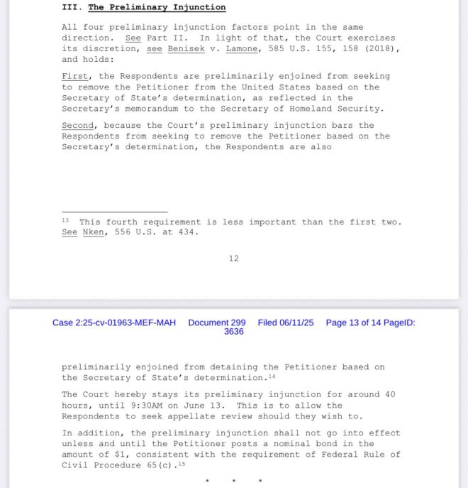 Judge Rules Against Rubio: Khalil Cannot Be Detained or Deported — Judge ruling on Mahmoud Khalil, Rubio immigration decision, Deportation case update
