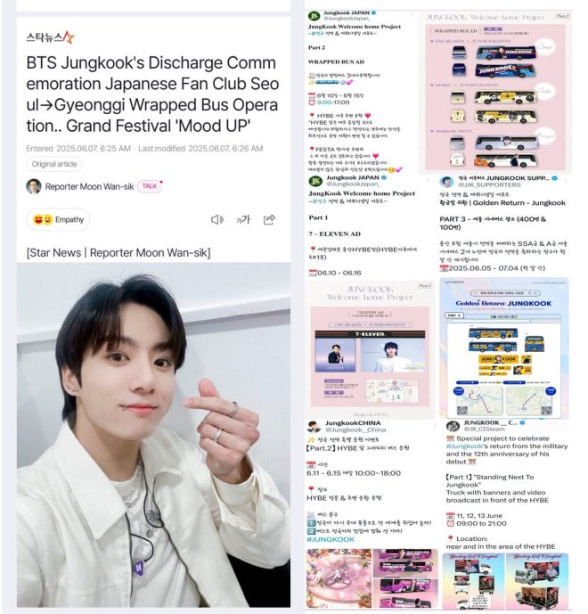 Jungkook’s Grand Festival: Fans Clash Over Controversial Buses! — Jungkook fan celebration, BTS fan events 2025, HYBE building festivities