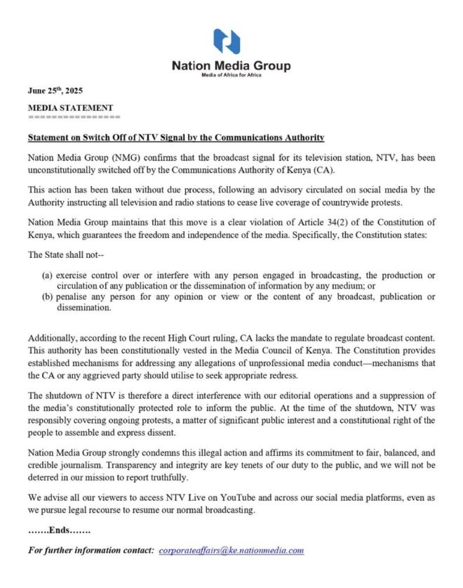 Kenya Bans Live Coverage of Protests: A Constitutional Crisis? — media censorship in Kenya, live broadcast restrictions 2025, Kenya protest coverage shutdown