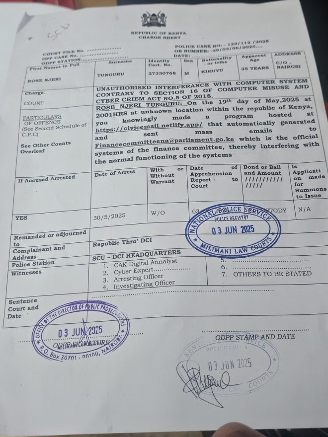 Kenyan Woman Charged for Email Program Sparks Outrage! — cybercrime legislation Kenya, mass email program controversy, Computer Misuse Act 2025