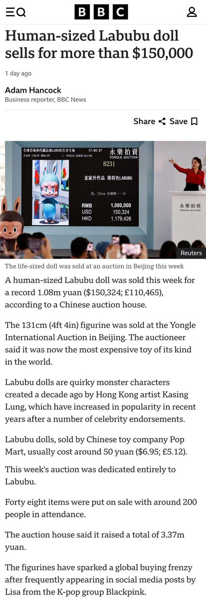 LISA's Labubu Fever: $3.37M Auction Shocks Collectors! — Labubu collectibles, K-pop figurines 2025, auction trends in Asia