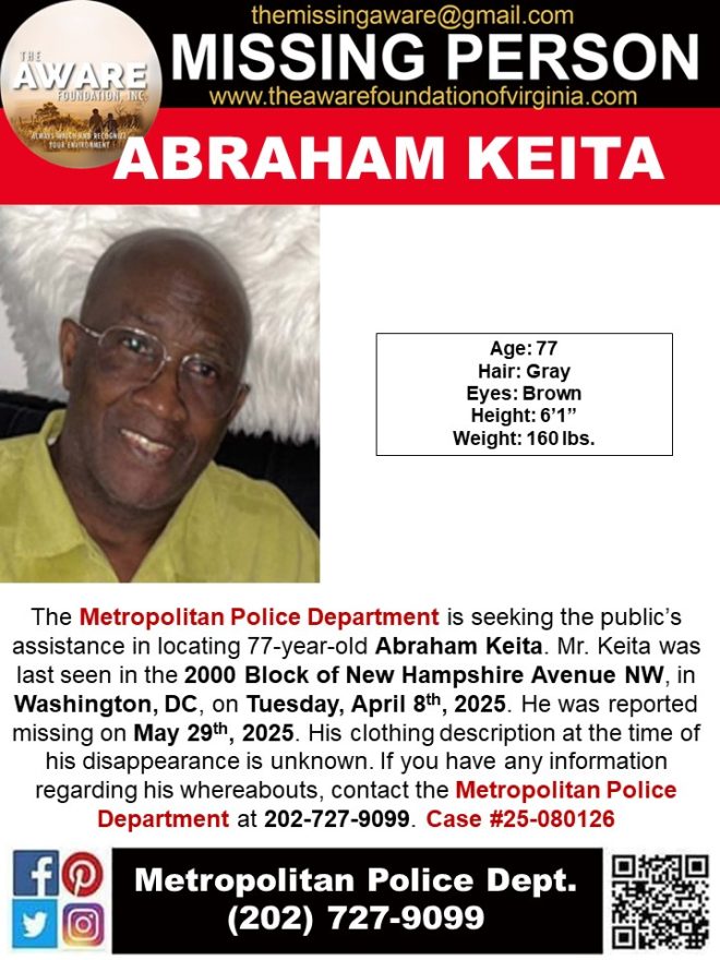 MISSING: 77-Year-Old Man Vanishes in DC, What Happened? — missing person alert, elderly disappearance Washington, DC, help find missing senior 2025