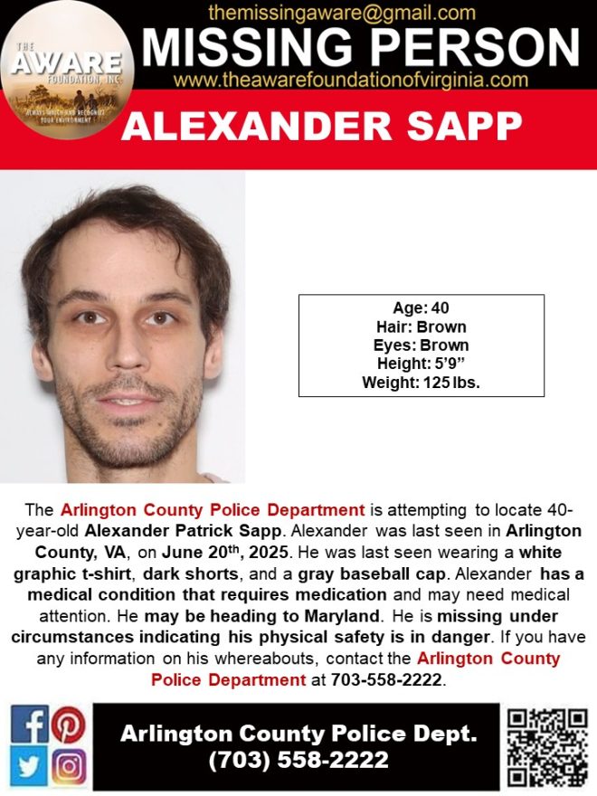 MISSING: Arlington Man Vanishes Without a Trace! — missing person Arlington VA, lost individuals Arlington County, help find missing Arlington 2025