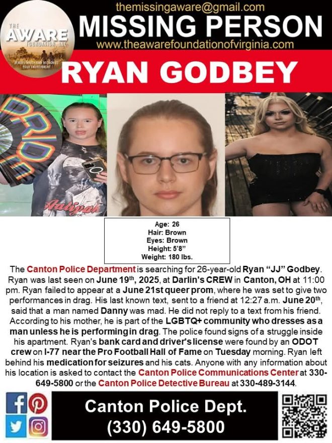 MISSING: Where is Ryan Godbey? Queer Prom No-Show Shocks! — missing person Canton, Ohio, Canton police search missing, Ryan Godbey disappearance Canton