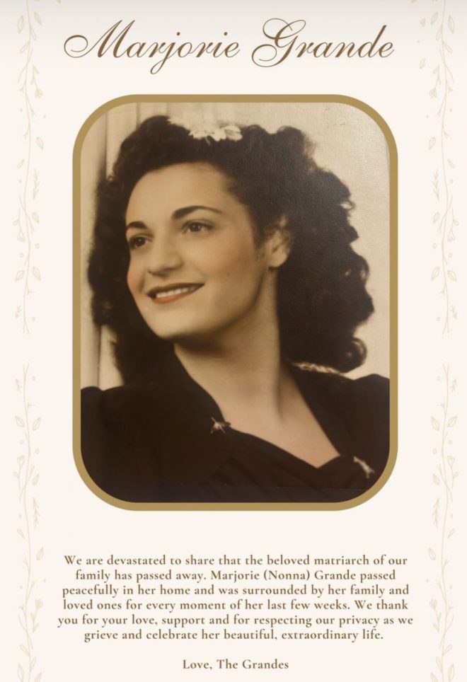 Marjorie Grande's Shocking Death: What It Means for Us — "Grande family tribute", "Marjorie Grande legacy", "celebrating Nonna's life 2025"