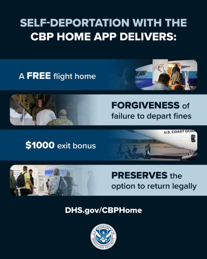 New CBP App Urges Illegal Immigrants: Self-Deport Now! — immigration options 2025, self-deportation methods, CBP Home app guide