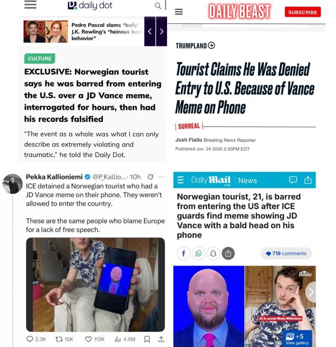 New Media Hoax: Tourist Denied Entry for Meme?!
Truth Unveiled: Drug Use Behind Controversial Claim — misleading news stories, viral meme controversy, immigration news 2025