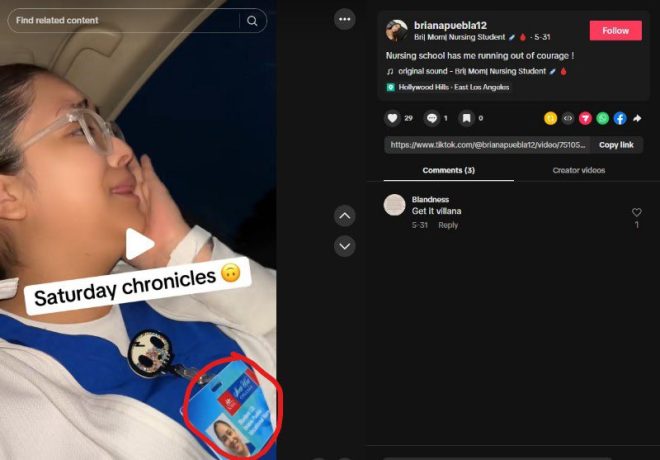 North West's Logo Spotted on Controversial TikToker! — North West TikTok Trends, Nurse Outfit Fashion 2025, Viral TikTok Badges