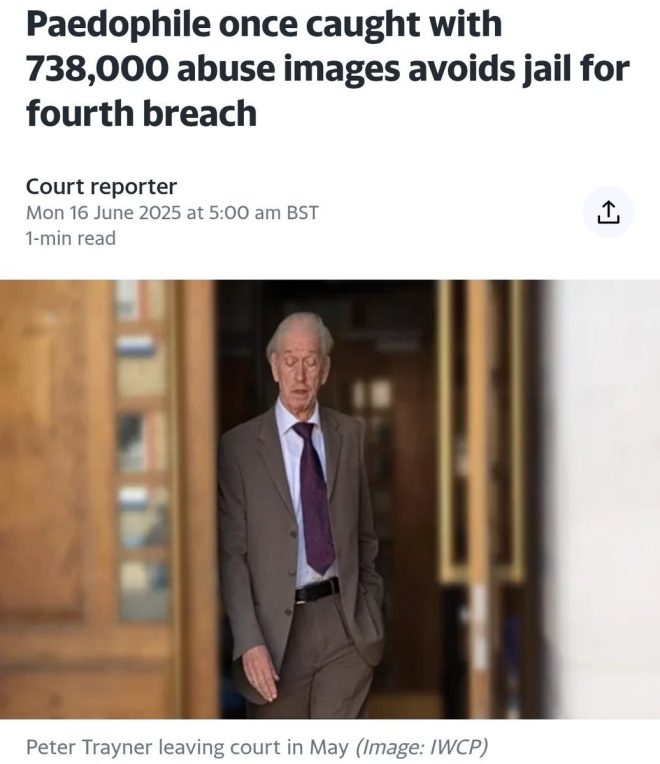 Outrage: 76-Year-Old Sex Offender Walks Free Again! — Isle of Wight child predator, Peter Trayner released again, UK sex offender registry breaches