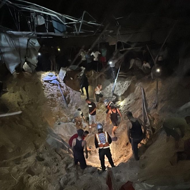 Outrage: Displaced Families Targeted in Israeli Airstrike! —  Breaking News Updates, Middle East Conflict Reports, Humanitarian Crisis News 2025