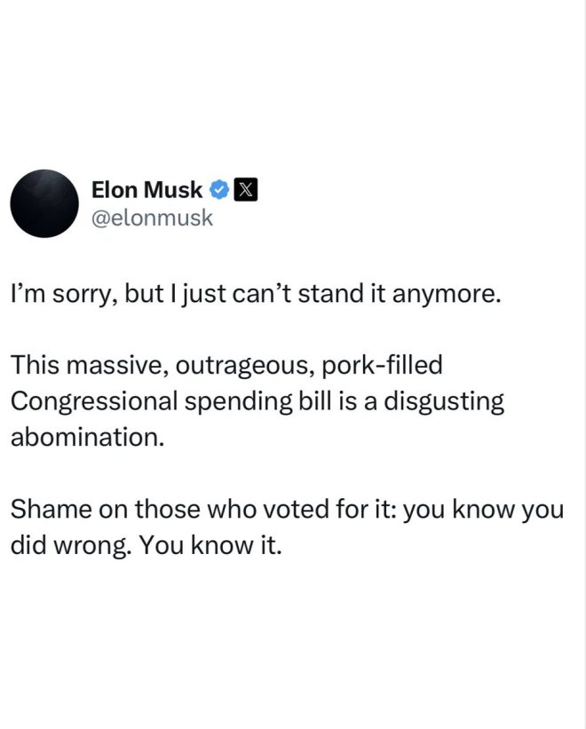 "Outrage as Musk slams $664B tax breaks for the 1% in controversial bill cutting Medicaid and food programs" — Tax breaks for the wealthy, Healthcare cuts for millions, Hunger program funding cut