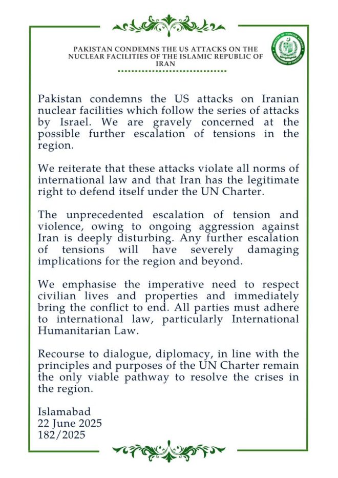 Pakistan's Bold Stance: US Strikes Iran's Nuclear Sites! — Iran nuclear facilities attack, Pakistan US relations 2025, condemnation of US actions in Iran